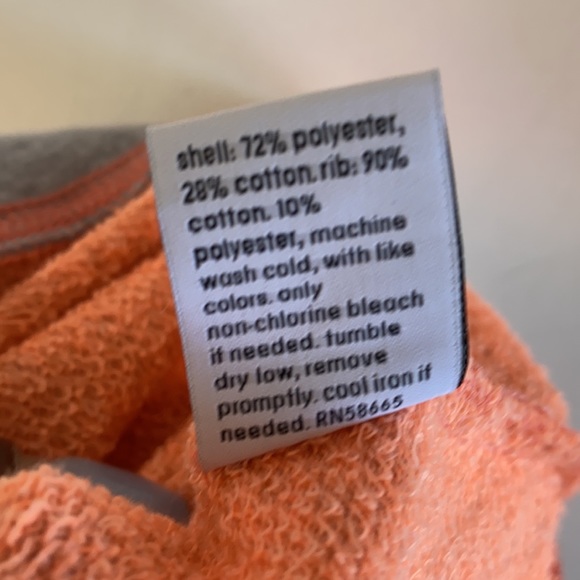 Unity long sleeve sweatshirt crop top, Size L, NWT in color Peach Glow - Picture 5 of 5